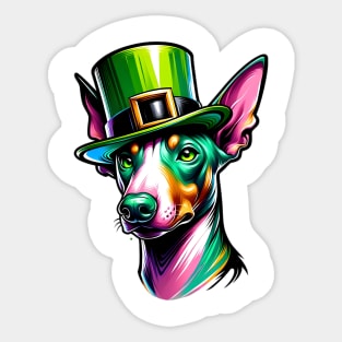 Cirneco dell'Etna Celebrates Saint Patrick's Day Sticker